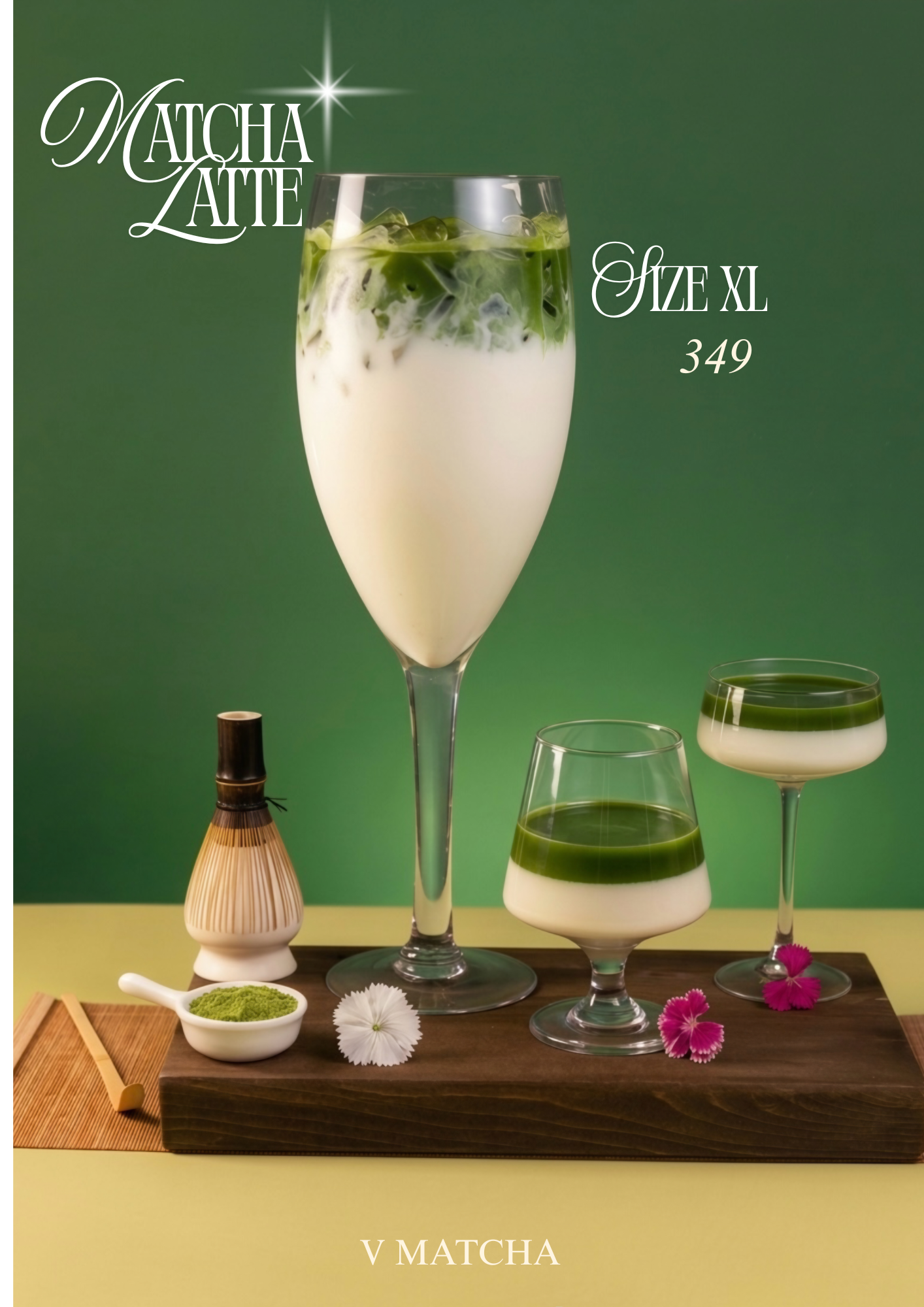 Matcha Latte XL - ly matcha latte cỡ lớn đặc trưng